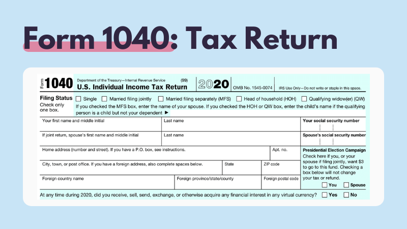 Koinly crypto tax calculator - check virtual currency box on IRS Form 1040 Individual Tax Return 