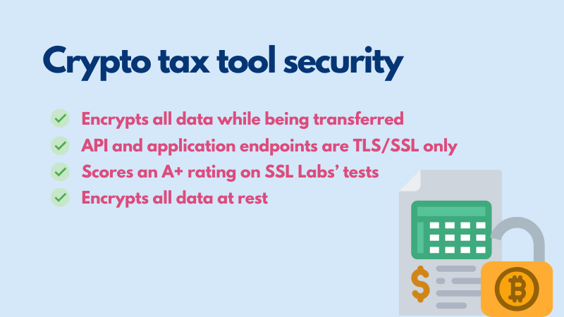 Crypto tax tool security