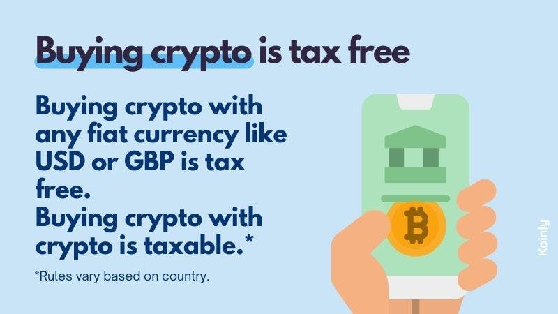 Buying crypto is tax free