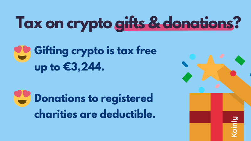Crypto gifts and donations tax