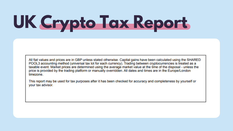 UK crypto tax report cost basis method 