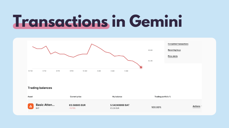 Gemini transaction history example